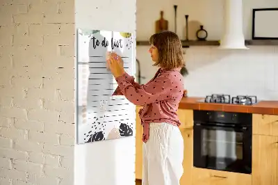 Magnetická tabuľa na kreslenie so zoznamom úloh