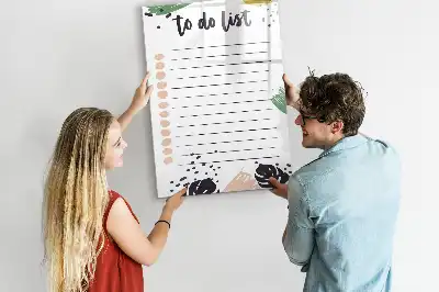 Magnetická tabuľa na kreslenie so zoznamom úloh