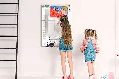Magnetická tabuľa na kreslenie so zoznamom úloh