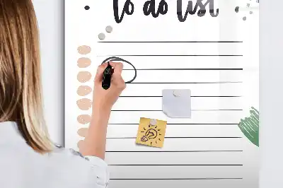Magnetická tabuľa na kreslenie so zoznamom úloh