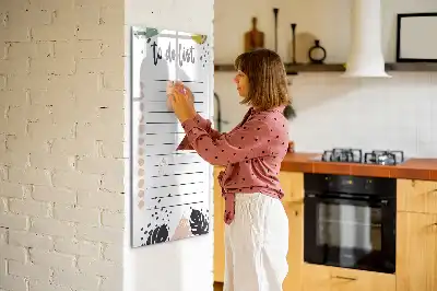 Magnetická tabuľa na kreslenie so zoznamom úloh