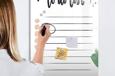 Magnetická tabuľa na kreslenie so zoznamom úloh