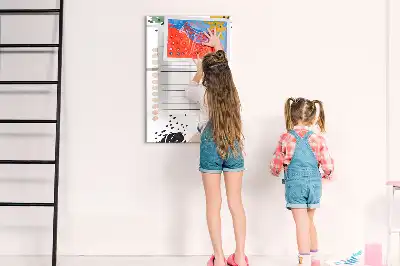 Magnetická tabuľa na kreslenie so zoznamom úloh