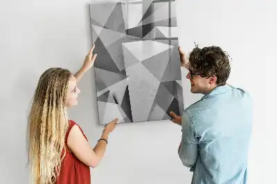 Magnetická kresliaca tabuľa s motívom geometrickej abstrakcie