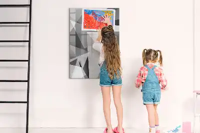 Magnetická kresliaca tabuľa s motívom geometrickej abstrakcie
