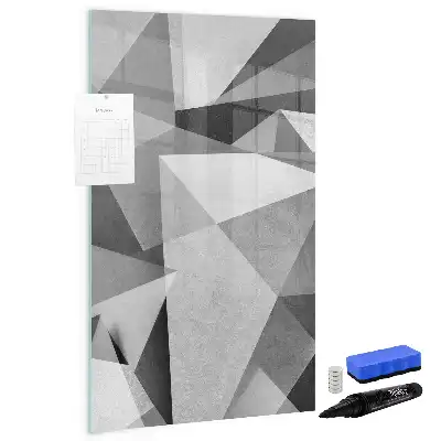 Magnetická kresliaca tabuľa s motívom geometrickej abstrakcie
