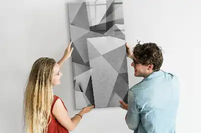 Magnetická kresliaca tabuľa s motívom geometrickej abstrakcie
