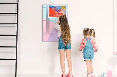 Magnetická tabuľa na kreslenie v pastelovom vzore