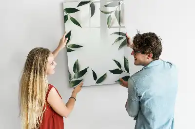 Magnetická tabuľa na kreslenie rámček so zelenými listami