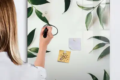 Magnetická tabuľa na kreslenie rámček so zelenými listami