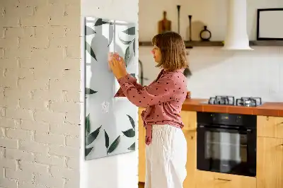 Magnetická tabuľa na kreslenie rámček so zelenými listami