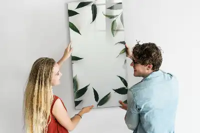 Magnetická tabuľa na kreslenie rámček so zelenými listami