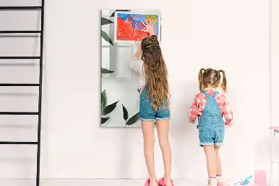 Magnetická tabuľa na kreslenie rámček so zelenými listami