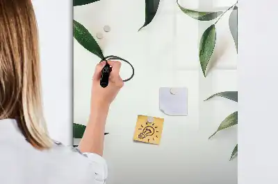 Magnetická tabuľa na kreslenie rámček so zelenými listami