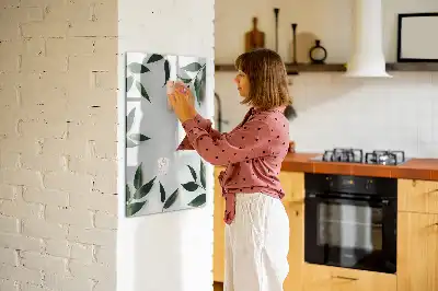 Magnetická tabuľa na kreslenie rámček so zelenými listami