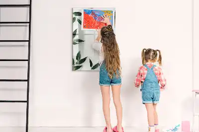 Magnetická tabuľa na kreslenie rámček so zelenými listami