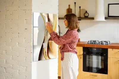 Magnetická kresliaca tabuľa so vzorom zlatej abstrakcie vĺn