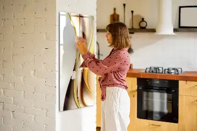 Magnetická kresliaca tabuľa so vzorom zlatej abstrakcie vĺn