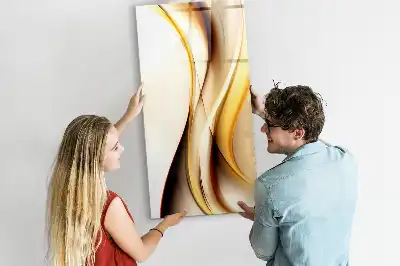 Magnetická kresliaca tabuľa so vzorom zlatej abstrakcie vĺn