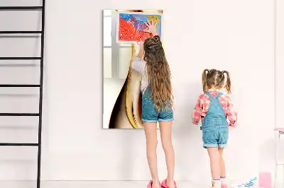 Magnetická kresliaca tabuľa so vzorom zlatej abstrakcie vĺn