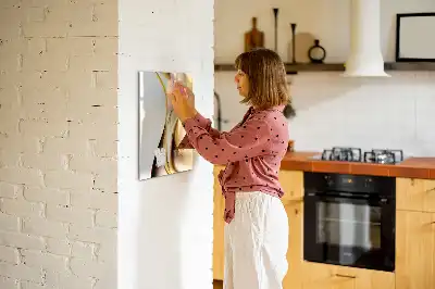 Magnetická kresliaca tabuľa so vzorom zlatej abstrakcie vĺn