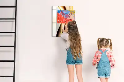 Magnetická kresliaca tabuľa so vzorom zlatej abstrakcie vĺn