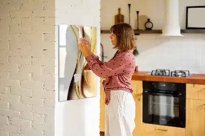 Magnetická kresliaca tabuľa so vzorom zlatej abstrakcie vĺn