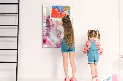 Magnetická kresliaca tabuľa motív jarné kvety