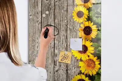 Magnetická kresliaca tabuľa slnečnice na dreve