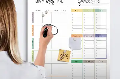 Magnetická kresliaca tabuľa na týždenný plán jedál