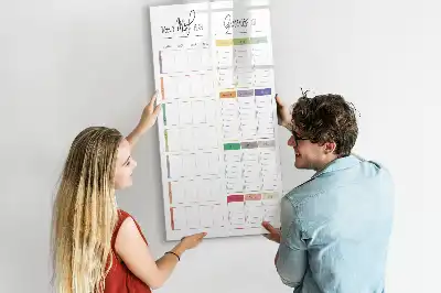 Magnetická kresliaca tabuľa na týždenný plán jedál