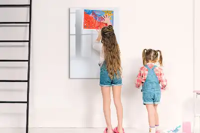 Magnetická kresliaca tabuľa v lomenej bielej farbe