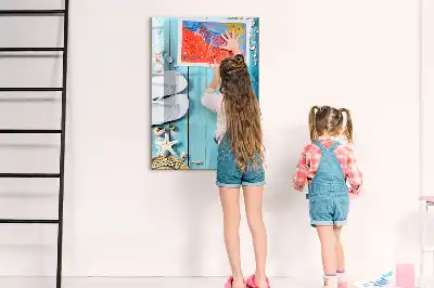 Magnetická kresliaca tabuľa v modrom vyhotovení