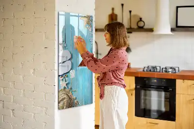 Magnetická kresliaca tabuľa v modrom vyhotovení