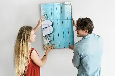 Magnetická kresliaca tabuľa v modrom vyhotovení