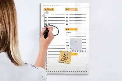 Magnetická tabuľa na kreslenie na zoznam úloh
