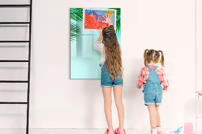 Magnetická kresliaca tabuľa s motívom palmových listov
