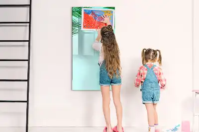 Magnetická kresliaca tabuľa s motívom palmových listov