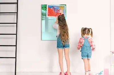 Magnetická kresliaca tabuľa s motívom palmových listov
