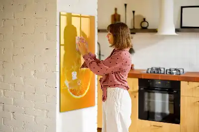 Magnetická tabuľa na kreslenie oranžová