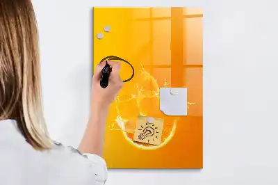 Magnetická tabuľa na kreslenie oranžová