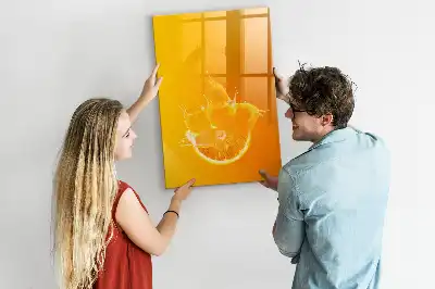 Magnetická tabuľa na kreslenie oranžová