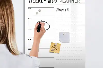Magnetická kresliaca tabuľa týždenný plánovač jedál