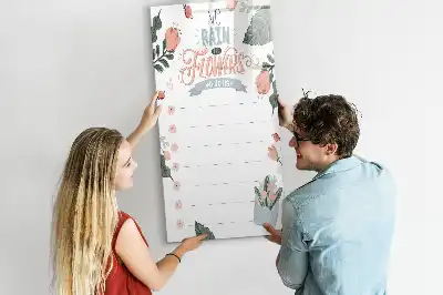 Magnetická kresliaca tabuľa dekoratívny zoznam
