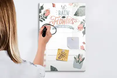 Magnetická kresliaca tabuľa dekoratívny zoznam