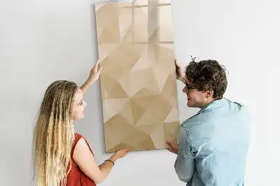 Magnetická kresliaca tabuľa s motívom abstrakcie trojuholníkov
