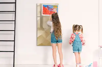 Magnetická kresliaca tabuľa s motívom abstrakcie trojuholníkov