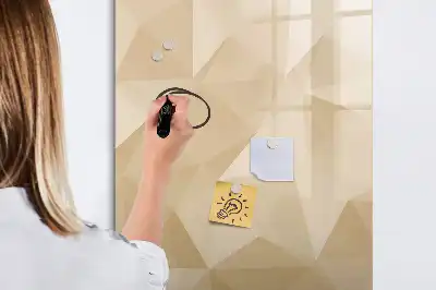Magnetická kresliaca tabuľa s motívom abstrakcie trojuholníkov