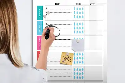Magnetická kresliaca tabuľa týždenný plánovač jedál