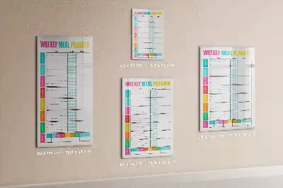 Magnetická kresliaca tabuľa týždenný plánovač jedál